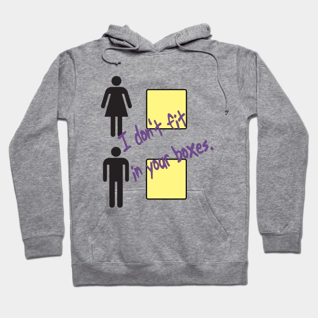 Gender Non-Binary Hoodie by candhdesigns